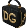 Dolce & Gabbana Women's Exquisite Black Embellished Shoulder Bag