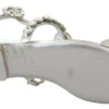 Dolce & Gabbana Women's Crystal Embellished Silver Leather Sandals