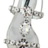 Dolce & Gabbana Women's Crystal Embellished Silver Leather Sandals