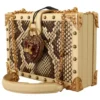 Dolce & Gabbana Women's Chic Yellow Box Clutch with Heart Twist
