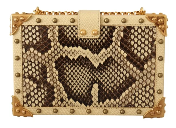 Dolce & Gabbana Women's Chic Yellow Box Clutch with Heart Twist