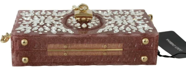 Dolce & Gabbana Women's Elegant Crystal-Studded Pink Box Bag