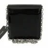 Dolce & Gabbana Women's Chic Patent Leather Clutch with Silver Accents