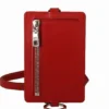 Dolce & Gabbana Women's Red Leather Cardholder with Neck Strap