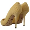 Dolce & Gabbana Women's Yellow Tulle Stiletto High Heel Pumps Shoes