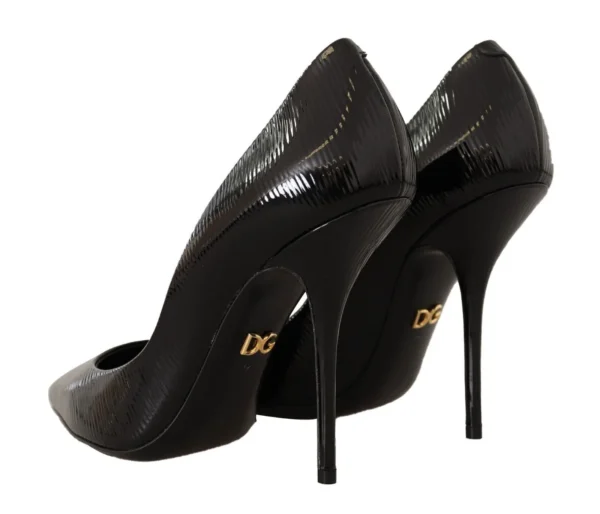 Dolce & Gabbana Women's Elegant Black Leather Stiletto Pumps