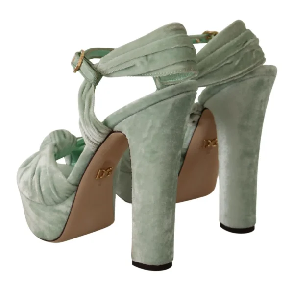 Dolce & Gabbana Women's Elegant Velvet Ankle Strap Sandals