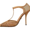 Dolce & Gabbana Women's Elegant Peach T-Strap Heels Pumps