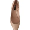 Dolce & Gabbana Women's Elegant Nude Mid-Heel Leather Pumps