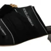 Dolce & Gabbana Women's Elegant Black Crystal-Embellished Slides