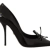 Dolce & Gabbana Women's Elegant Black Leather High Heels Pumps