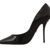 Dolce & Gabbana Women's Elegant Black Leather Stiletto Pumps