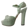 Dolce & Gabbana Women's Elegant Velvet Ankle Strap Sandals