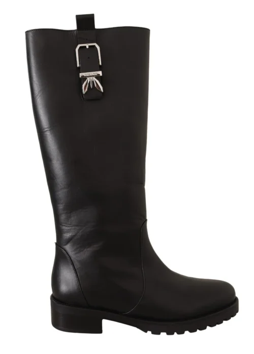 Patrizia Pepe Women's Elegant Leather High Boots for High Fashion Appeal