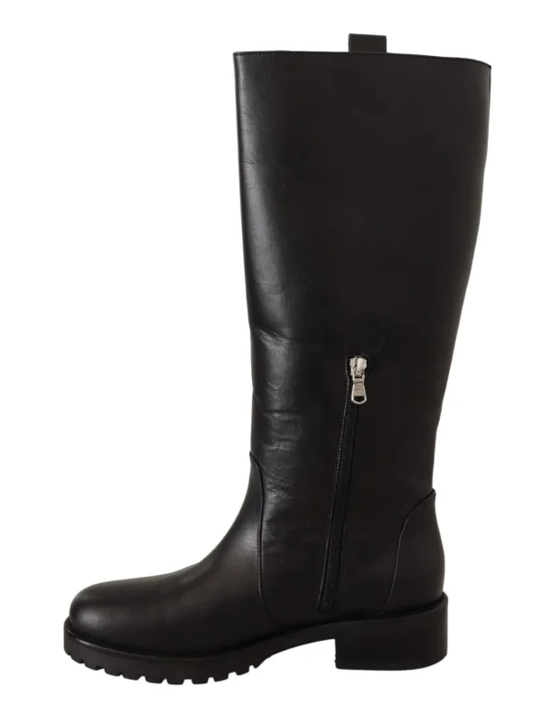 Patrizia Pepe Women's Elegant Leather High Boots for High Fashion Appeal