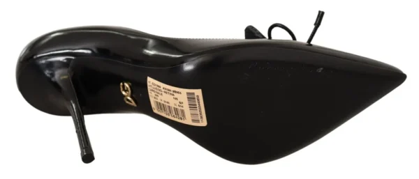 Dolce & Gabbana Women's Elegant Black Leather High Heels Pumps