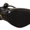 Dolce & Gabbana Women's Black Leather Heels Pumps Mary Jane Shoes