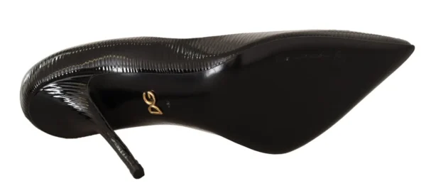 Dolce & Gabbana Women's Elegant Black Leather Stiletto Pumps