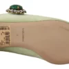Dolce & Gabbana Women's Emerald Crystal Embellished Leather Slides
