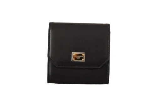 Dolce & Gabbana Women's Elegant Black Leather Bifold Wallet
