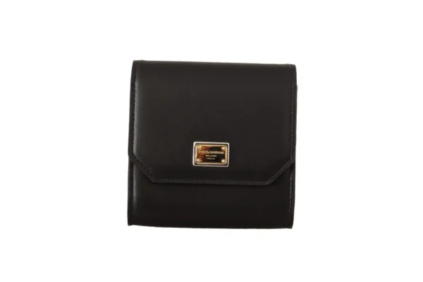 Dolce & Gabbana Women's Elegant Black Leather Bifold Wallet