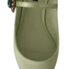 Dolce & Gabbana Women's Emerald Crystal Embellished Leather Slides