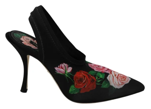 Dolce & Gabbana Women's Elegant Floral Slingback Heels Sandals