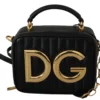 Dolce & Gabbana Women's Exquisite Black Embellished Shoulder Bag