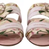 Dolce & Gabbana Women's Floral Crystal-Embellished Silk Slide Flats