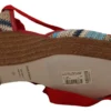 Dolce & Gabbana Women's Multicolor Rafia Wedge Heels Sandals Shoes