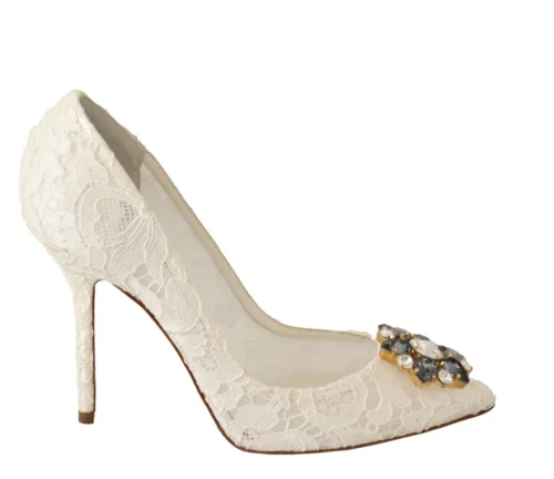 Dolce & Gabbana Women's Elegant Embellished Lace Heels Pumps