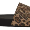 Dolce & Gabbana Women's Elegant Leopard Print Flat Sandals