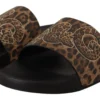 Dolce & Gabbana Women's Elegant Leopard Print Flat Sandals