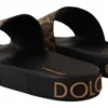 Dolce & Gabbana Women's Elegant Leopard Print Flat Sandals