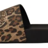 Dolce & Gabbana Women's Elegant Leopard Print Flat Sandals
