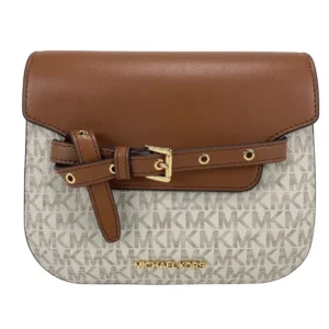 Michael Kors Women's Cooper Blue Multi Signature Leather Graphic Logo Billfold Wallet