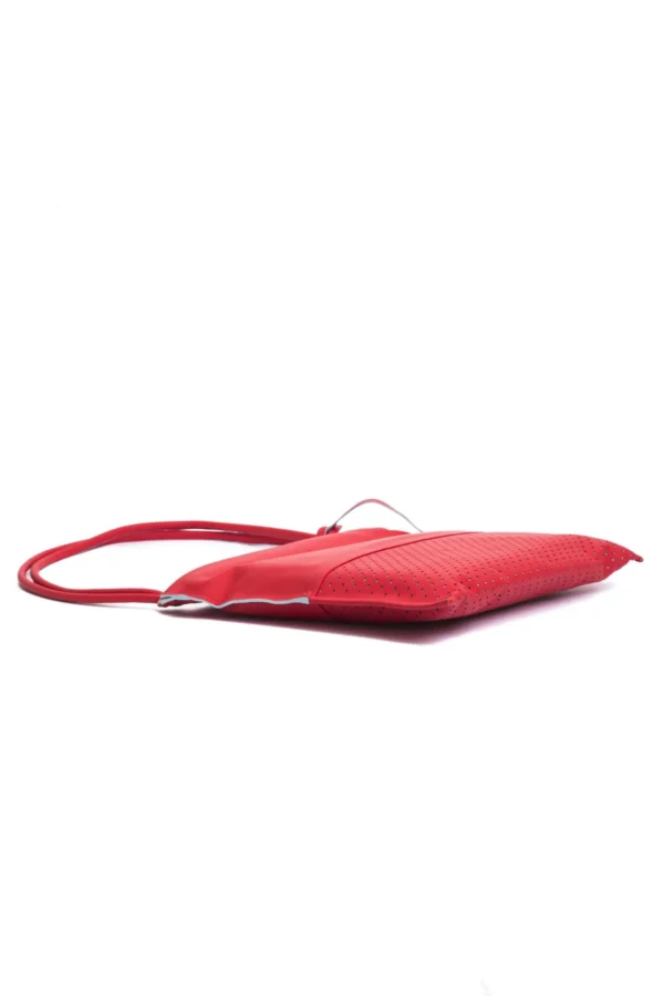 Piquadro Women's Chic Perforated Red Leather Shoulder Bag