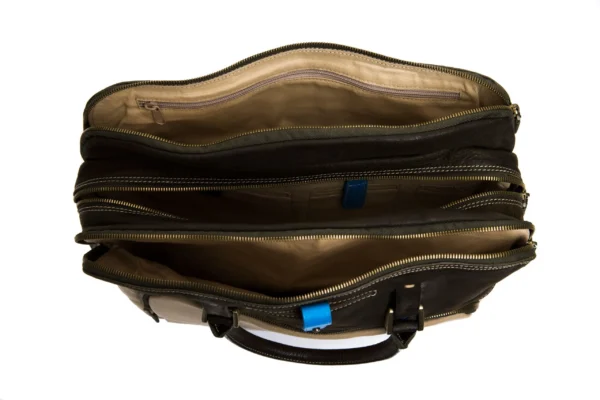 Piquadro Elegant Beige Handbag with Tech Compartments