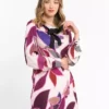 Trussardi Women's Elegant Straight-Cut Wool Dress with Pop Art Print