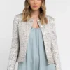 Trussardi Women's Elegant Jacquard Cotton Blend Blazer