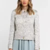 Trussardi Women's Elegant Jacquard Cotton Blend Blazer