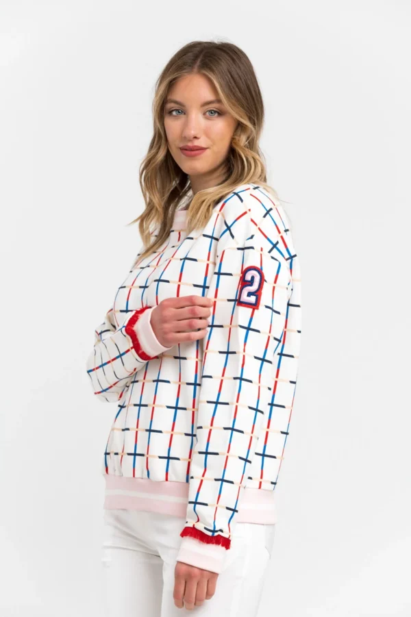 Trussardi Women's Elegant Oversized Striped Sweatshirt
