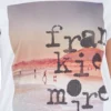Frankie Morello Women's Chic White Front Print Tee