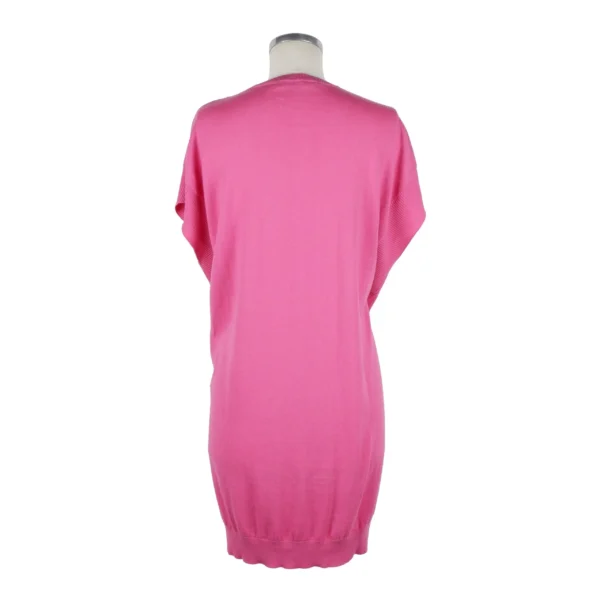 Love Moschino Women's Pink Cotton Summer Dress with Stitched Design