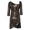 Patrizia Pepe Women's Elegant Asymmetrical Sequin Dress