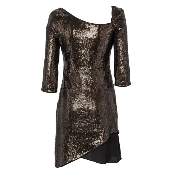Patrizia Pepe Women's Elegant Asymmetrical Sequin Dress