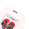 Love Moschino Women's Beaded Cotton Tee with Elegant Print