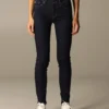 Love Moschino Women's Chic Blue Slim Fit Denim with Logo Detail
