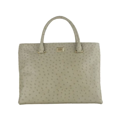 Cavalli Class Women's Elegant Grey Vitello Leather Handbag