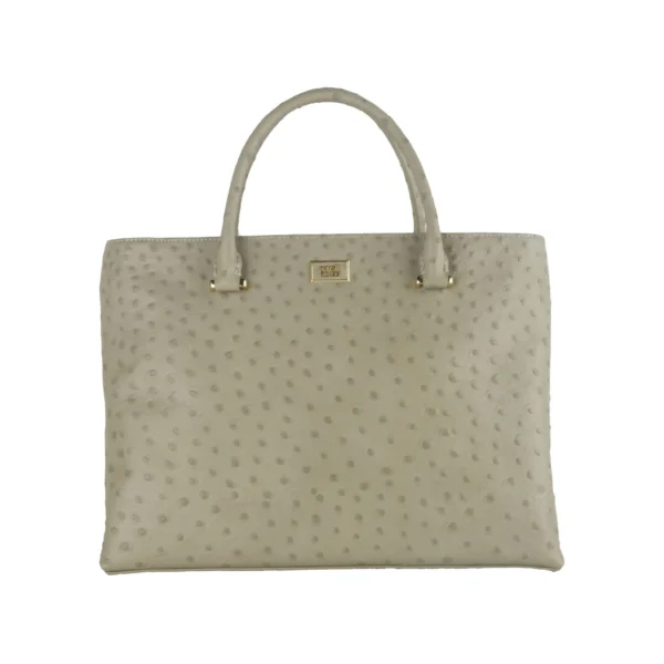 Cavalli Class Women's Elegant Grey Vitello Leather Handbag
